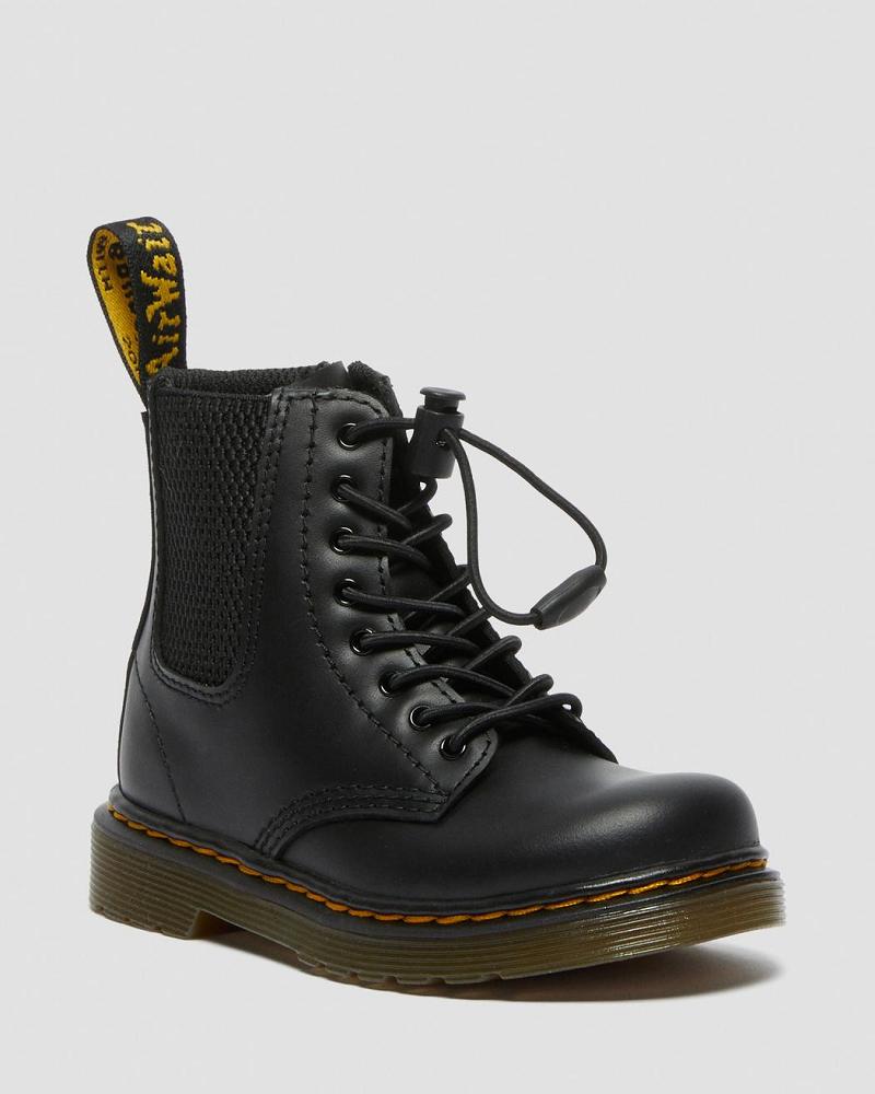 Botas Casuales Dr Martens Toddler 1460 Harper Cuero Niños Negros | MX 158AHK